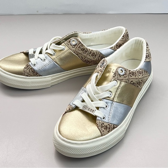 Guess Gold Lust Lace-Up Sneaker  Women's Size 8M - Picture 12 of 12